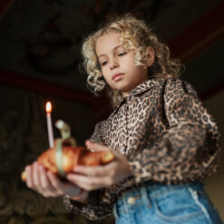 Alternative view of Petit Blush - Collar Blouse Leopard