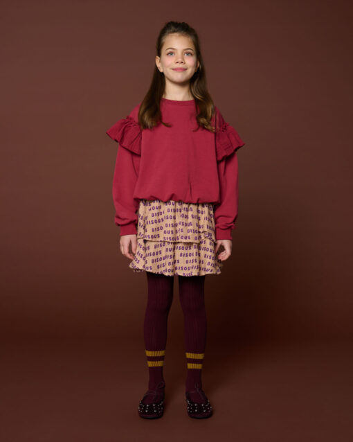 Petit Blush - Sweater Ruffles Garnet – Bild 2
