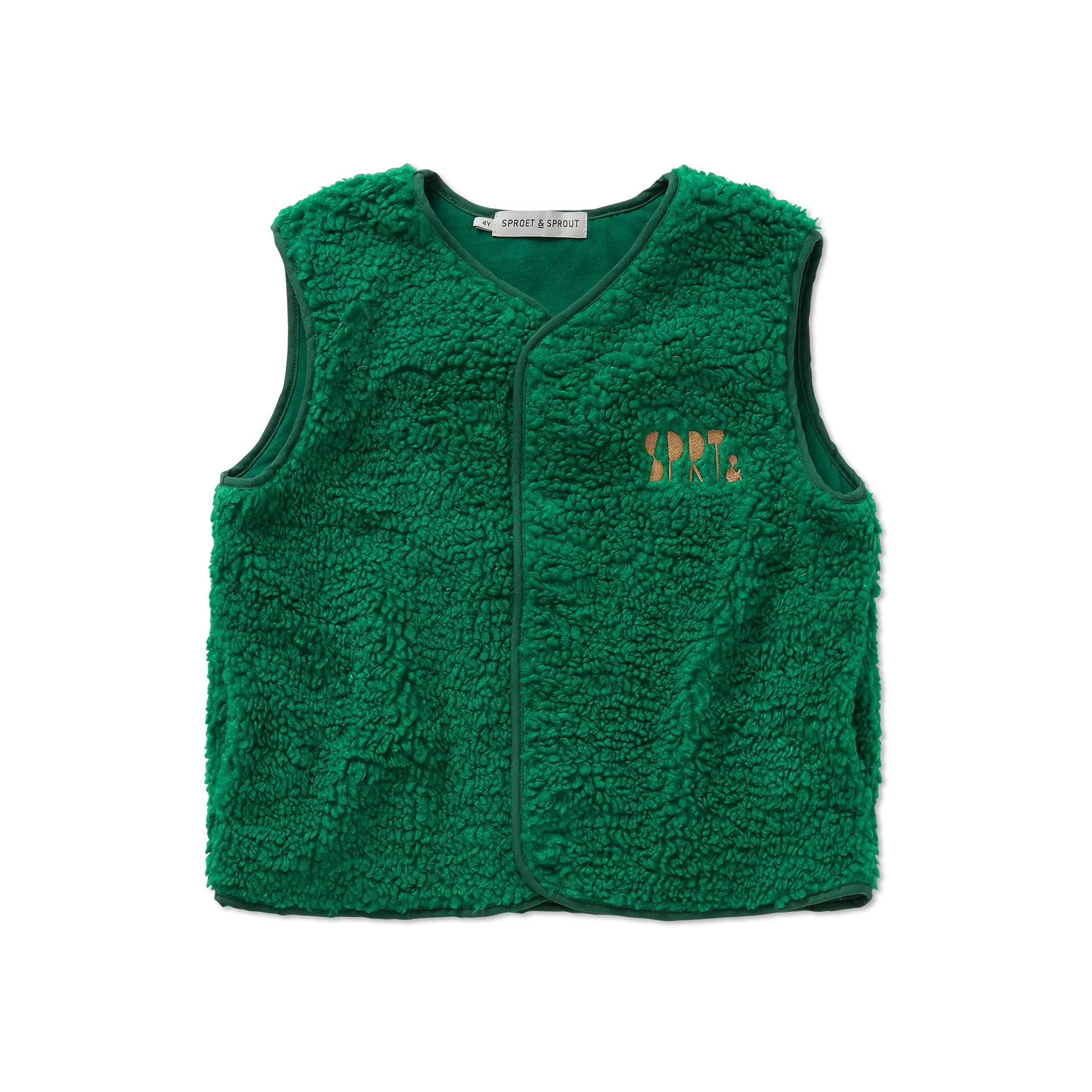 Sproet & Sprout - Loose teddy gilet Deep green
