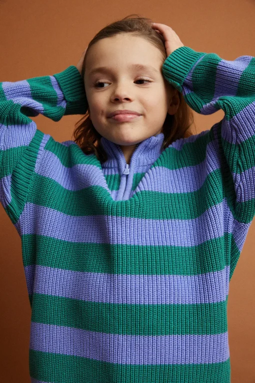 Sproet & Sprout - Sweater stripes mock up zip – Bild 2