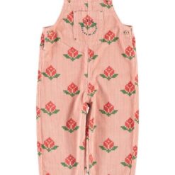 Piupiuchick - Dungarees pink big flowers