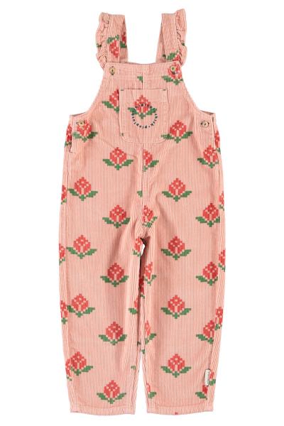 Piupiuchick - Dungarees pink big flowers