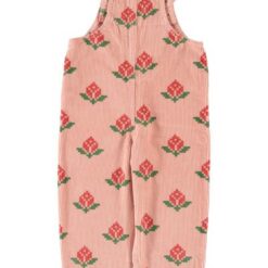 Alternative view of Piupiuchick - Dungarees pink big flowers