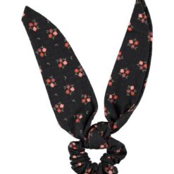 Piupiuchick - scrunchie black flowers