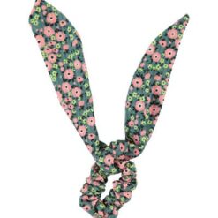 Piupiuchick - scrunchie green flowers