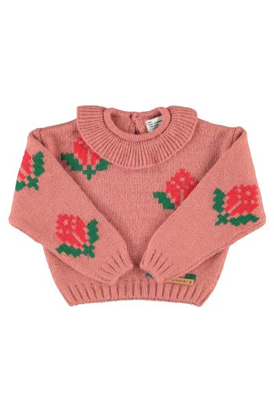 Piupiuchick - Jacquard sweater flowers