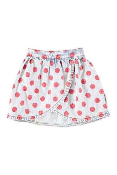Piupiuchick - Short skirt denim red dots