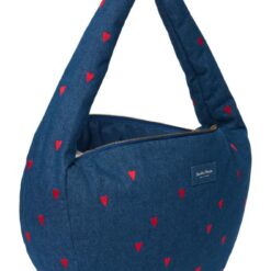 Studio Noos - Denim Cross Body Bag Dark Blue Red Hearts – Bild 6