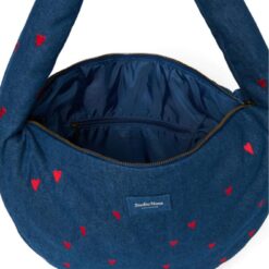 Alternative view of Studio Noos - Denim Cross Body Bag Dark Blue Red Hearts