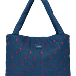 Studio Noos - Teddy Mom Bag Dark Blue Red Hearts