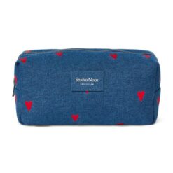 Studio Noos - Teddy Pouch Dark Blue Red Hearts