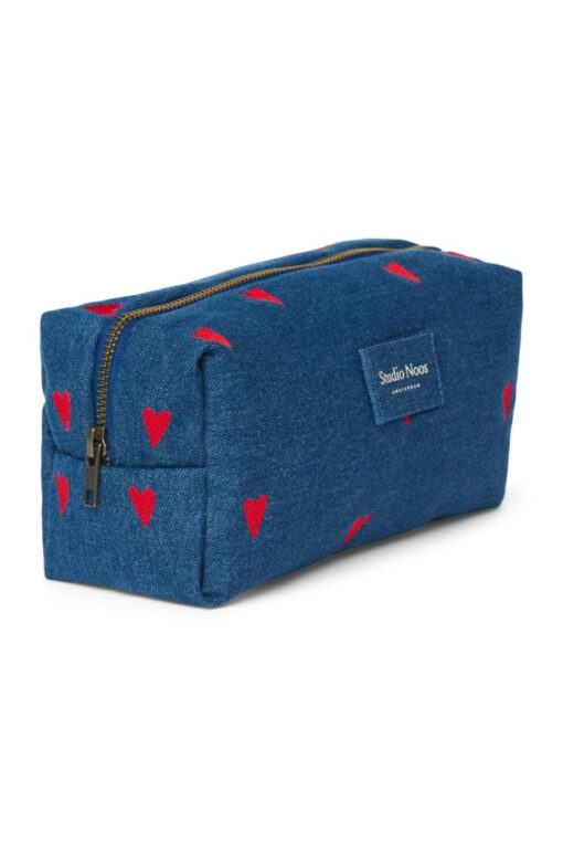 Studio Noos - Teddy Pouch Dark Blue Red Hearts – Bild 3