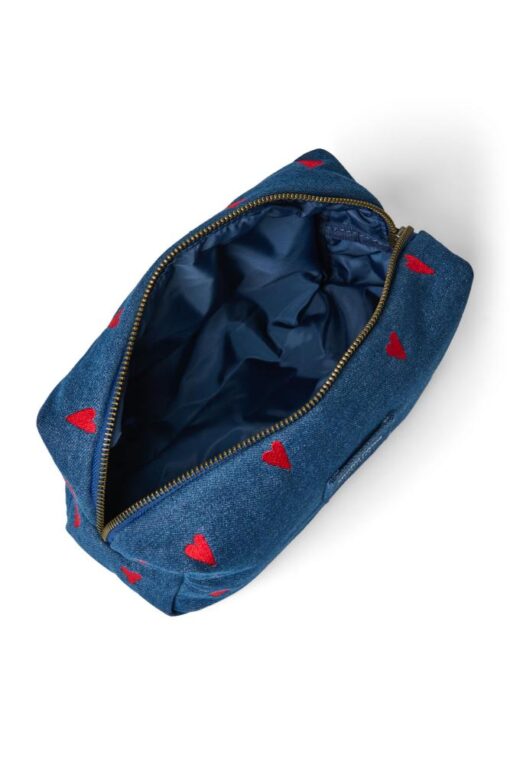 Studio Noos - Teddy Pouch Dark Blue Red Hearts – Bild 2