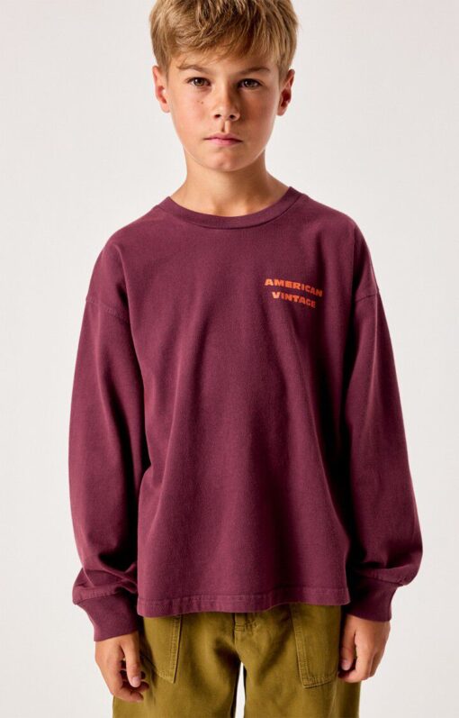 American Vintage - T-Shirt Fizvalley Aubergine – Bild 5
