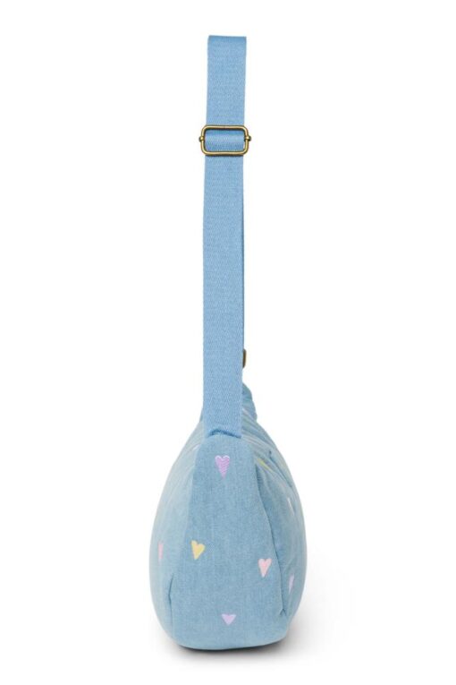 Studio Noos - Denim Adult Fanny Pack Light Blue Hearts – Bild 3