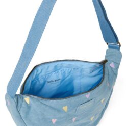 Studio Noos - Denim Adult Fanny Pack Light Blue Hearts – Bild 4