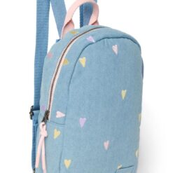 Studio Noos - Denim Mini Backpack Light Blue Hearts – Bild 4