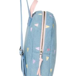 Studio Noos - Denim Mini Backpack Light Blue Hearts – Bild 3