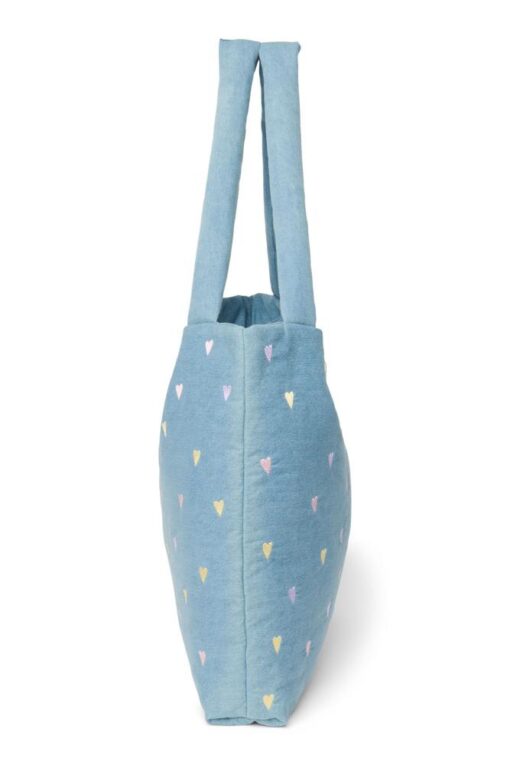 Studio Noos - Denim Mom Bag Light Blue Hearts – Bild 2
