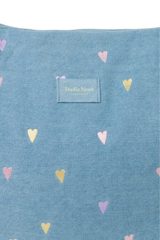 Studio Noos - Denim Mom Bag Light Blue Hearts – Bild 4