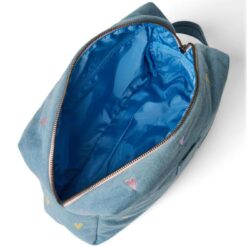 Studio Noos - Denim Toiletry Bag Light Blue Hearts – Bild 5