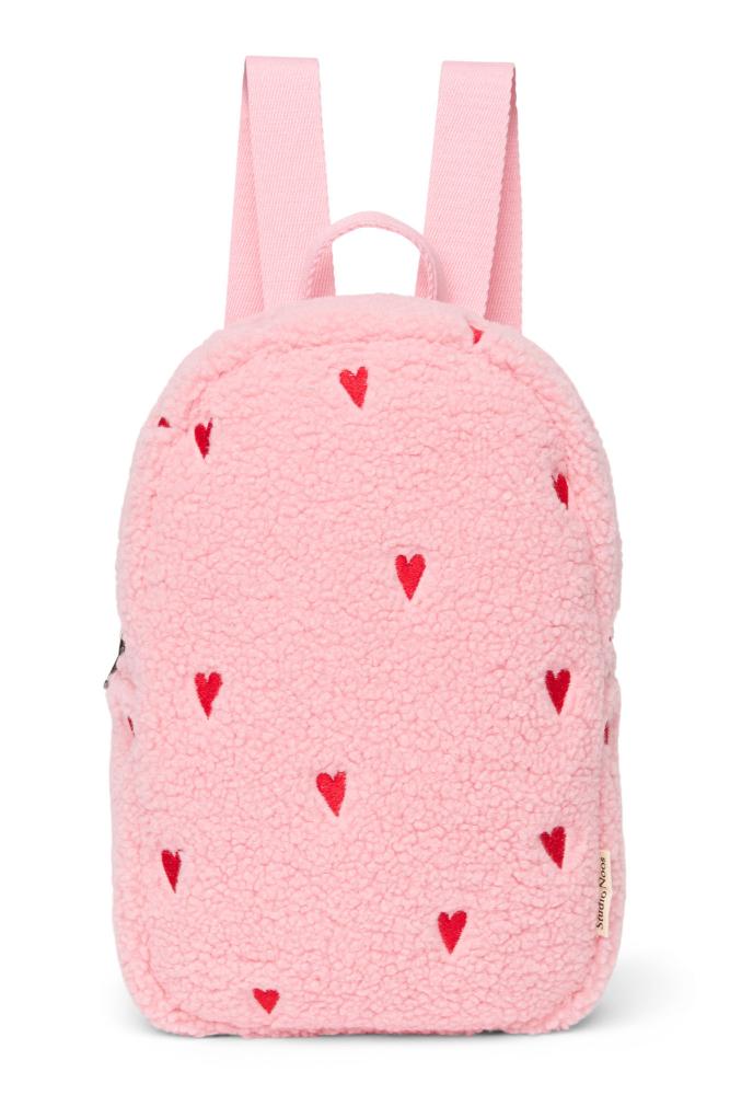 Studio Noos - Teddy Mini Backpack Hearts Light Pink