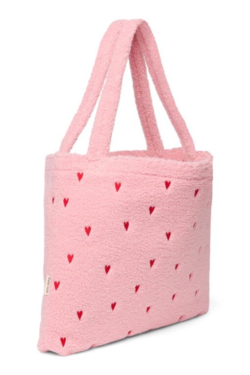 Studio Noos - Teddy Mom Bag Hearts Light Pink – Bild 2