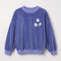 Lötie Kids - Daisies Lavender Velvet Sweatshirt