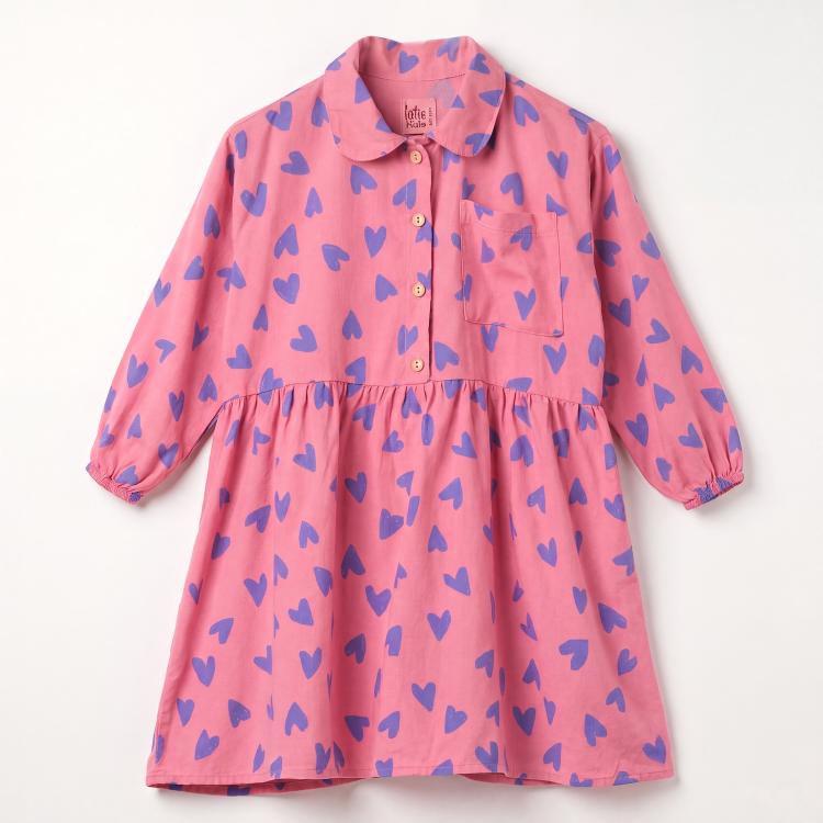 Lötie Kids - Pink Lemonade Hearts Dress