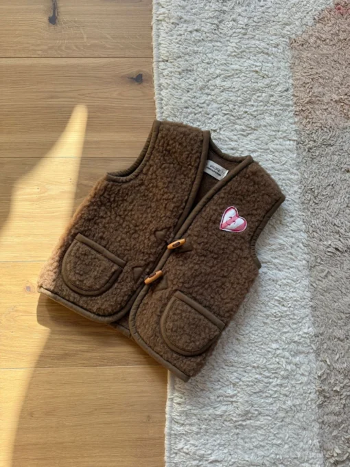 Wollbebi - AMORE Wollweste Kids Kastanie – Bild 2
