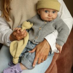 Hvid - Beanie Fonzie NEWBORN Light Yellow – Bild 4
