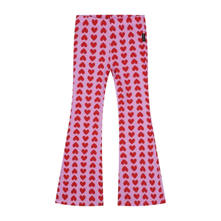 Daily Brat - Heart Flared Pink Pants