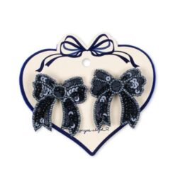 Konges Slojd – Sequin Bow Hair Clip Navy