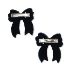 Konges Slojd – Sequin Bow Hair Clip Navy – Bild 3