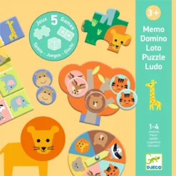 Djeco - Lernspiele: Wilde Tiere 5 Spiele